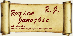 Ružica Janojkić vizit kartica